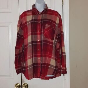 Aeropostale soft flannel button down shirt Sz L